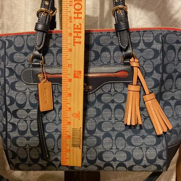 Coach Kleo Carryall Denim Tote - Picture 3 of 9